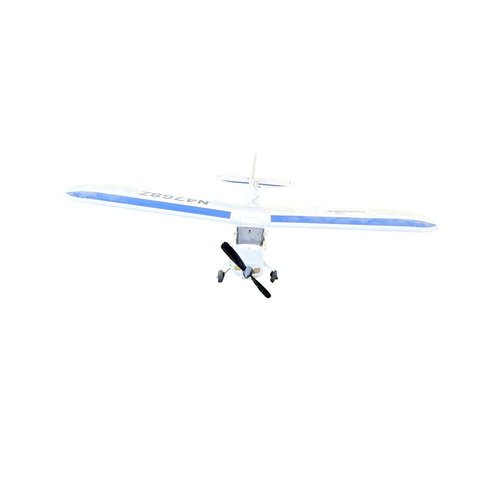 HobbyZone Super Cub RC Airplane White Blue N4768Z Untested - Picture 2 of 16